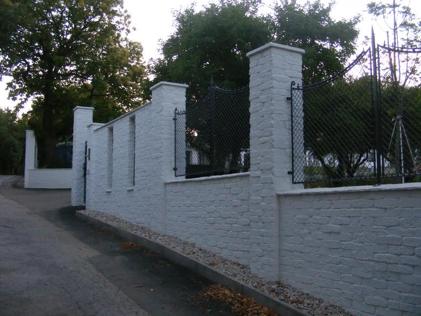 rusztikus ker�t�s festett festve feh�r